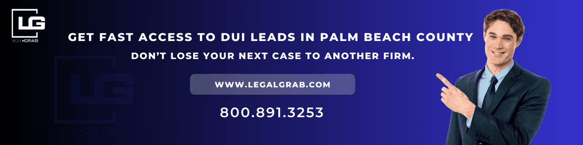 Palm Beach County, FL DUI data by LegalGrab.