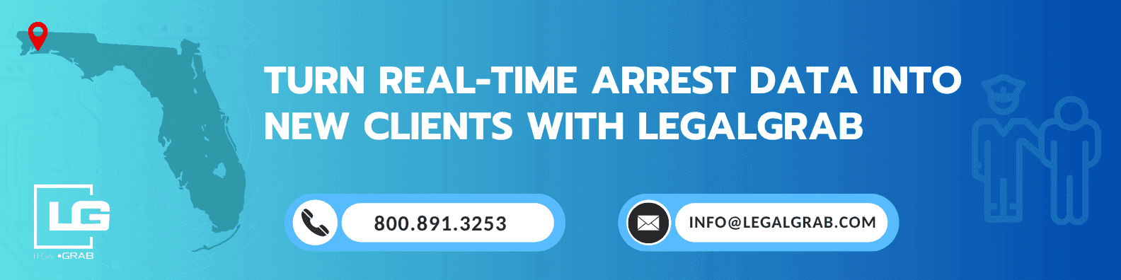Escambia DUI arrest-to-arraignment timeline with icons for arrest, mail outreach, and court dates