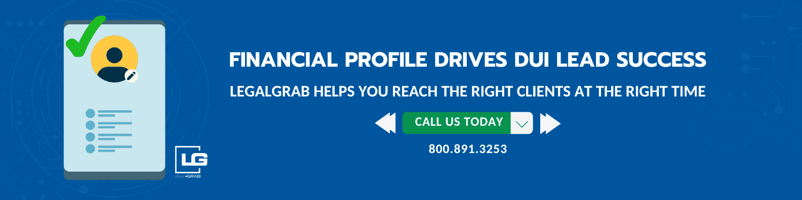 DUI attorney reviewing client financial profile to assess lead quality and conversion potential